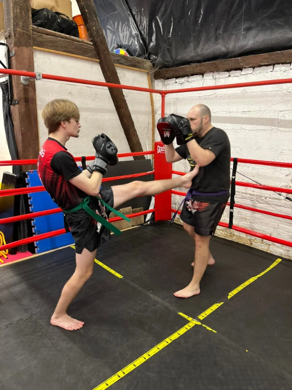 Cadets and Adults class at The Falcons Kickboxing Club